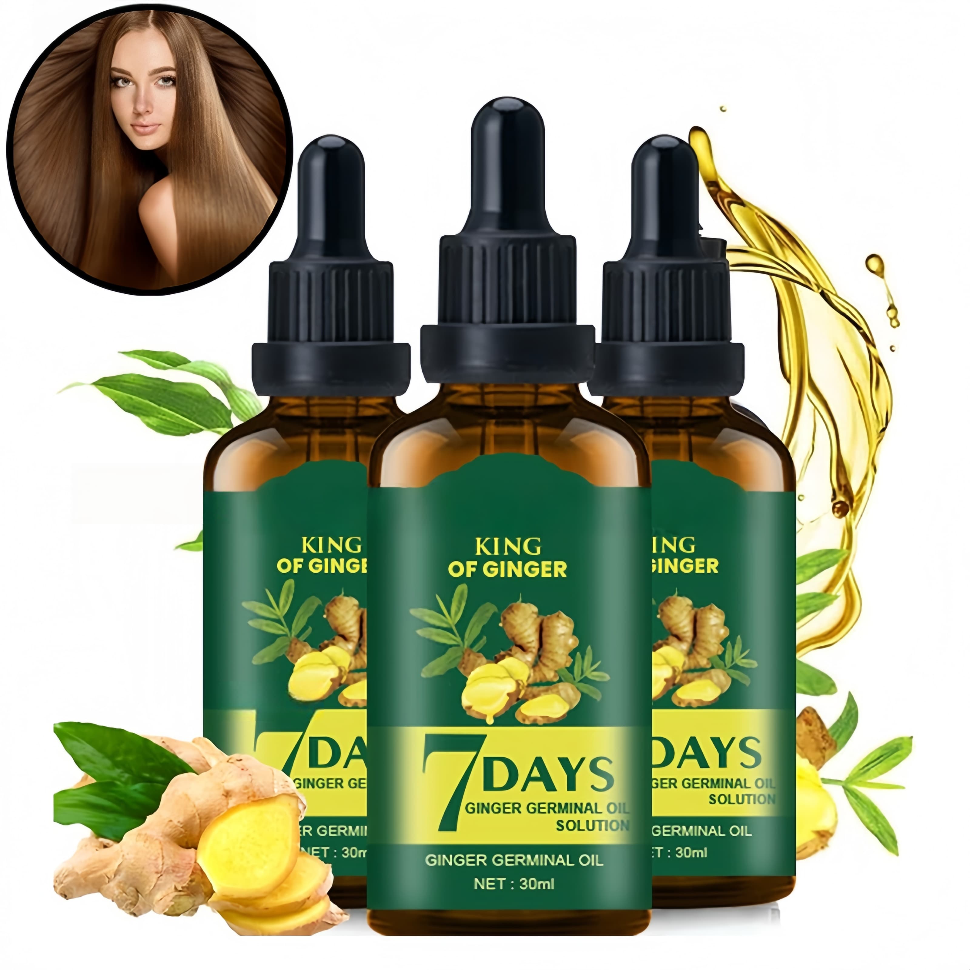 Hair Care Essence Oil - Hair Growth Oil Ginger Biotin Serum