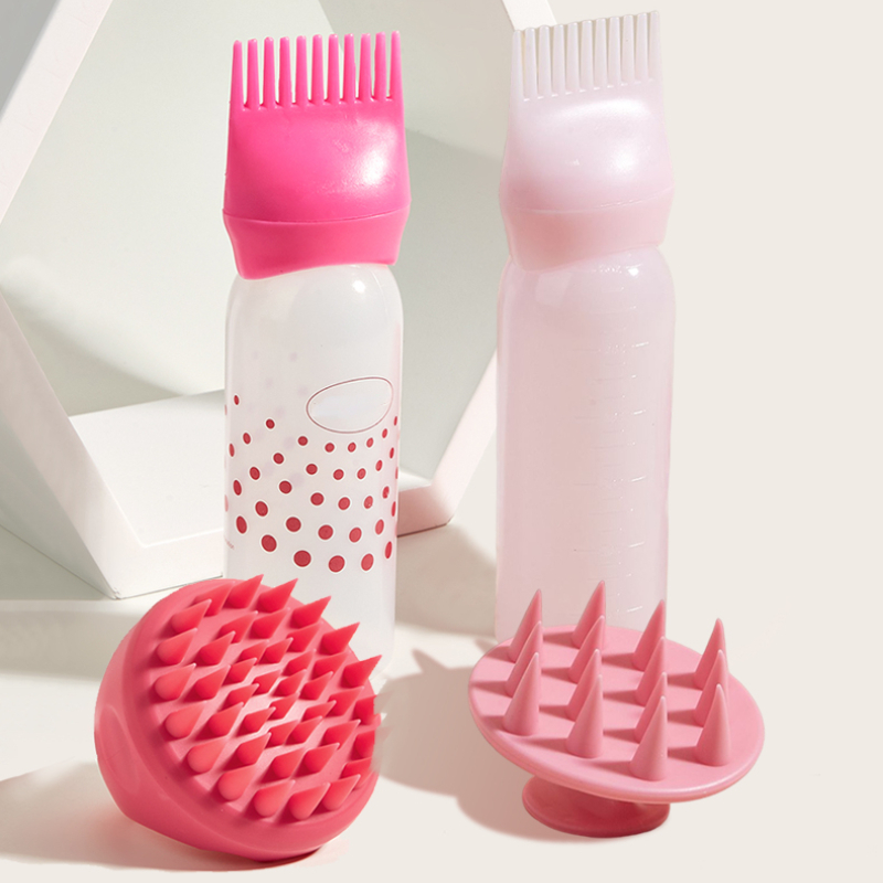 Hair Care Brand - 2pcs/set Silicone shampoo bottle PP Hair