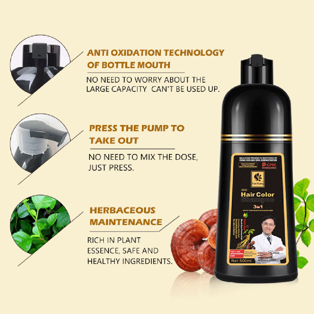3 In 1 Instant Coloring Shampo - Hair Care Herbal 评论和价格