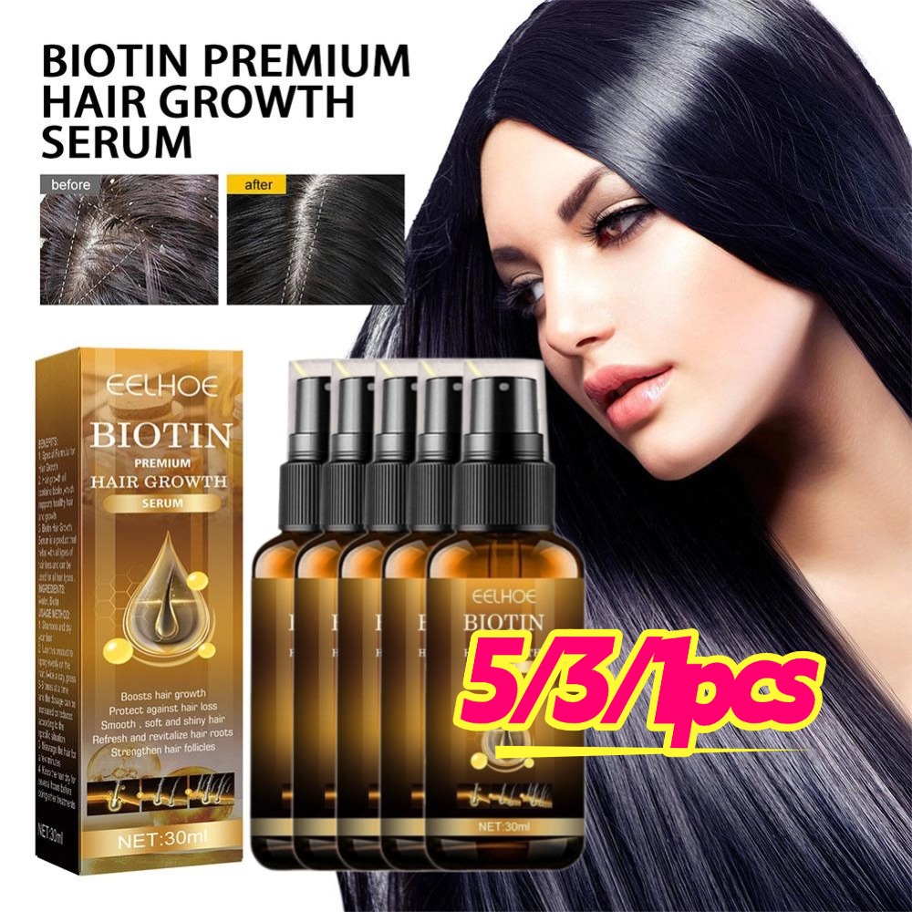 5/3/1pcs Biotin Fast Hair Grow - Hair Care Herbal 评论和价格