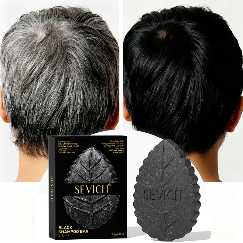 Black Shampoo Soap Bar Gray Ha - Hair Care Herbal 评论和价格