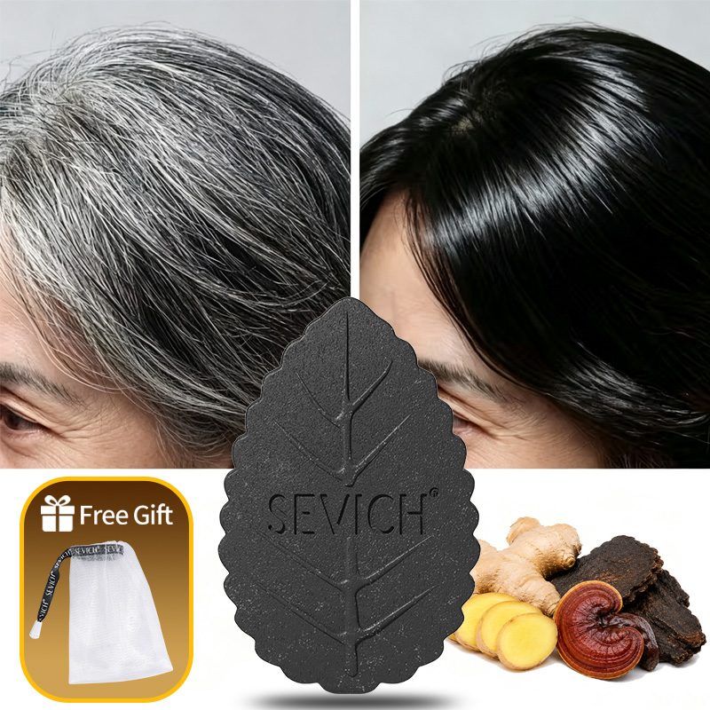 Black Shampoo Soap Bar Gray Ha - Hair Care Herbal 评论和价格